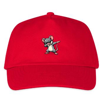 Dabbing Maus - Kinder Basecap - Rot - Vorne