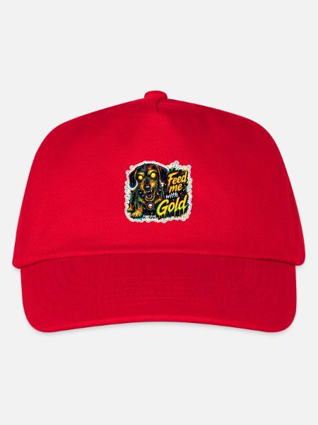 Feed me Gold - Kinder Basecap - Rot