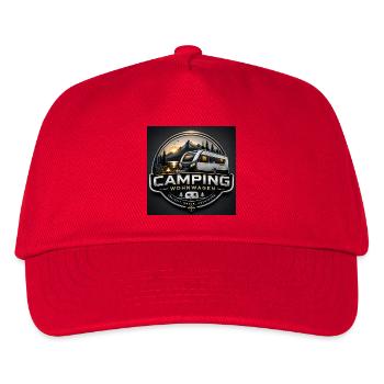 New camper“s - Kinder Basecap - Rot - Vorne