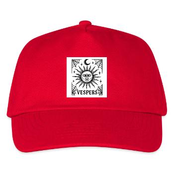 Tarot der Dämmerung – Gotische okkulte Linienkunst - Kinder Basecap - Rot - Vorne