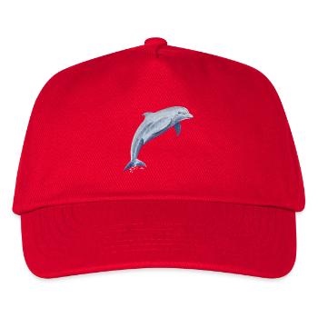 Delfin Glückssprung - Sonja von Staden - Kinder Basecap - Rot - Vorne