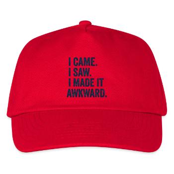 I Came. I Saw. I Made It Awkward - Kids’ Baseball Cap - red - Front