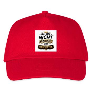 Ich bin nicht kompliziert, ich bin eine Sonderedit - Kinder Basecap - Rot - Vorne