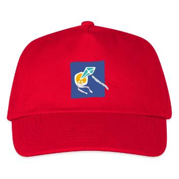 Kite in the Sky – Minimalist Art - Kids’ Baseball Cap - red - Front