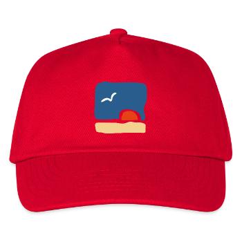 Bird at Sunset – Minimalist Art - Kids’ Baseball Cap - red - Front