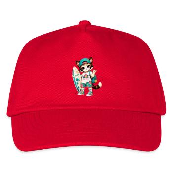 Kitten Surfer Summer Tropical - Kids’ Baseball Cap - red - Front