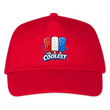 Lustiger Opa, der coolste Papa - Kinder Basecap - Rot - Vorne