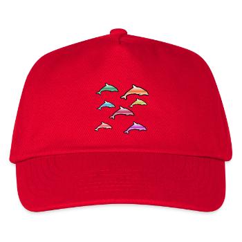Dolphins - Kids’ Baseball Cap - red - Front