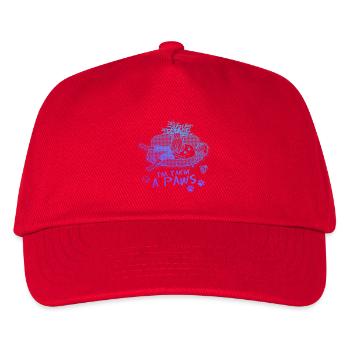 I'm taking a Paws - Cat making biscuits - Kids’ Baseball Cap - red - Front