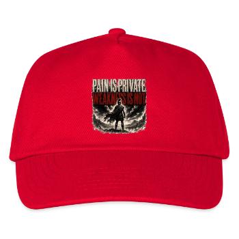 Pain Is Private Weakness Is Not Spartan Gym Shirt - Kids’ Baseball Cap - red - Front