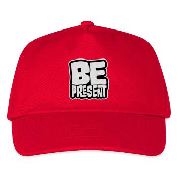 Be present at the moment here and now Quote Text - Kids’ Baseball Cap - red - Front