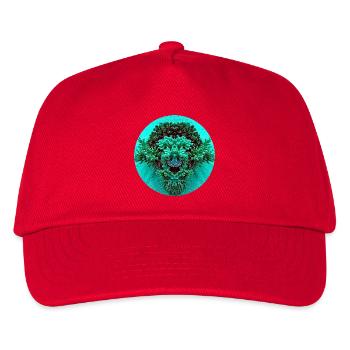 Coral Dance in Neon Turquoise - Kids’ Baseball Cap - red - Front