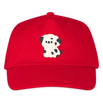 Dalmatian Puppy Plush Print - Kids’ Baseball Cap - red - Front