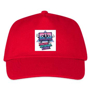 Pause Rewind Vibe Cassette - Kids’ Baseball Cap - red - Front