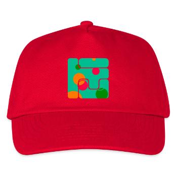 Geometrische Formen Kunst Design - Kinder Basecap - Rot - Vorne