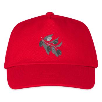 Grey olive branches - Kids’ Baseball Cap - red - Front