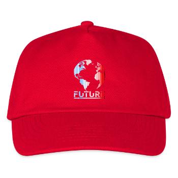 Future Globe Striped Horizon - Kids’ Baseball Cap - red - Front