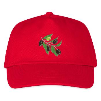 Olive Branch Green Dark Olives - Kids’ Baseball Cap - red - Front