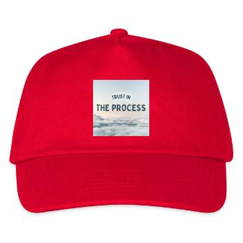 Trust In The Process Inspirational Quote Design - Kids’ Baseball Cap - red - Front