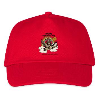 Raccoon Knight on Rainbow Goose - Kids’ Baseball Cap - red - Front