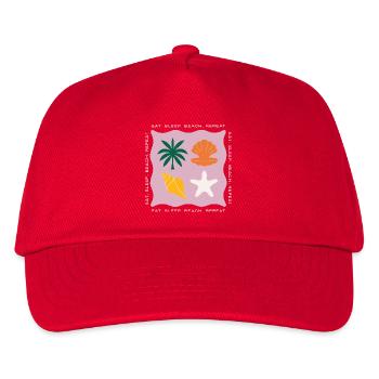 Eat Sleep Beach Repeat Beach Summer - Kids’ Baseball Cap - red - Front