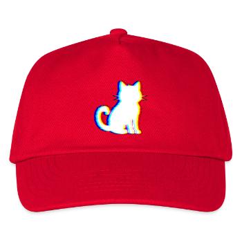 EDM Cat - Electronic Dance Music - Kids’ Baseball Cap - red - Front