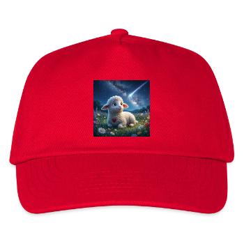 Lammy_watching_falling_star - Kinder Basecap - Rot - Vorne