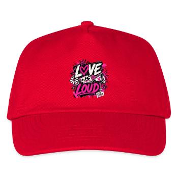 Love is loud - Kinder Basecap - Rot - Vorne