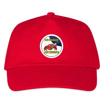 Anti-Fouling Endgegner T-Shirt Segel Boot - Kinder Basecap - Rot - Vorne