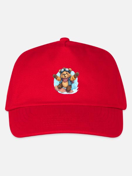 Teddy Surf Abenteuer - Kinder Basecap - Rot