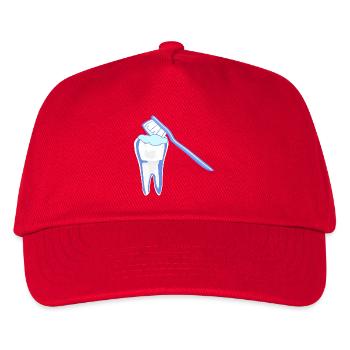 Zahnputz Helden Design - Kinder Basecap - Rot - Vorne