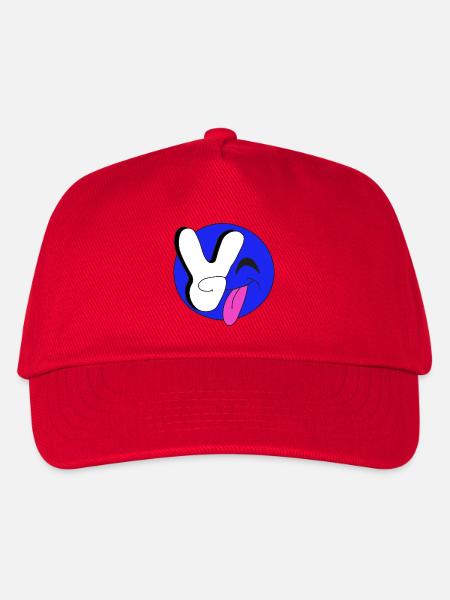 Smile_blue - Kinder Basecap - Rot
