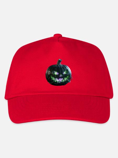 Steampunk-Neon-Kürbis der Zahnräder - Kinder Basecap - Rot