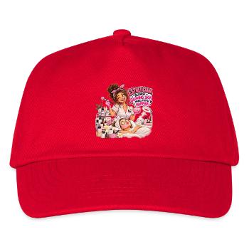 Glow Joy Kosmetikerin - Kinder Basecap - Rot - Vorne