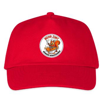 Backen Zimt Konditor Eichhörnchen Bäcker T-Shirt - Kinder Basecap - Rot - Vorne