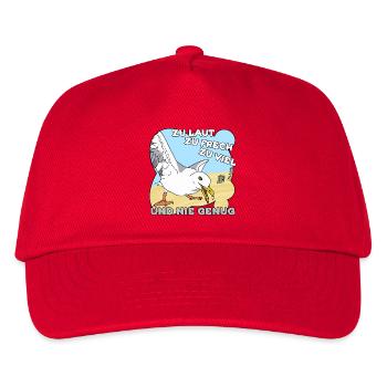 Zu laut, zu frech, zu viel - Kinder Basecap - Rot - Vorne