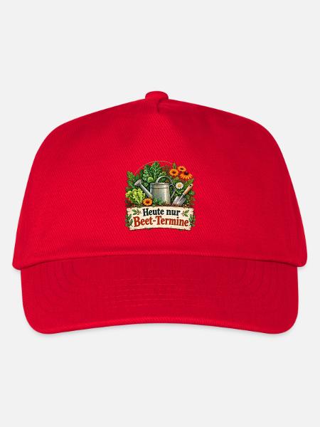 Heute nur Beet Termine Gartenhumor - Kinder Basecap - Rot