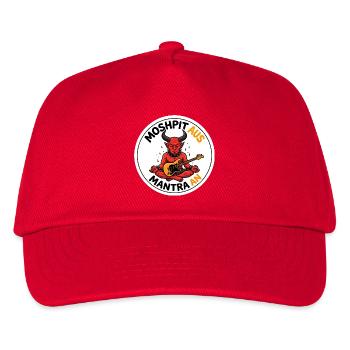 Metalhead Mantra Gitarre Heavy Metal T-Shirt - Kinder Basecap - Rot - Vorne