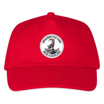 Trailrunning-Shirt Höhenmeter Steinbock - Kinder Basecap - Rot - Vorne