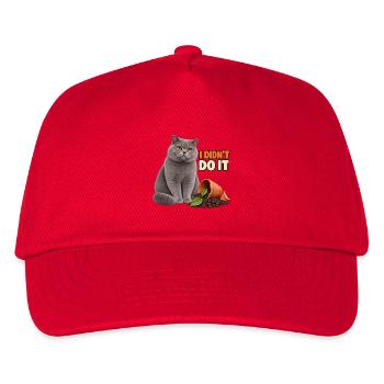 I Didn't Do It – Unschuldige Katze - Kinder Basecap - Rot - Vorne