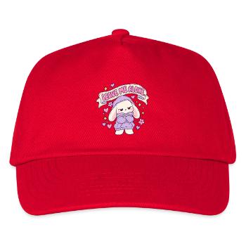 Leave Me Alone Hase im Hoodie - Kinder Basecap - Rot - Vorne