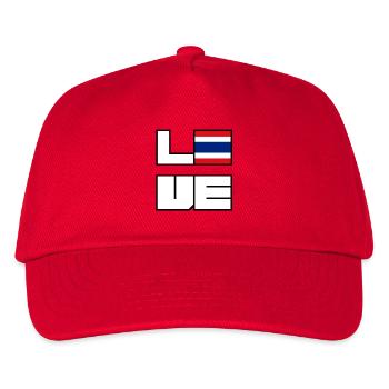 Love Heimat Wurzeln Roots Thailand - Kinder Basecap - Rot - Vorne
