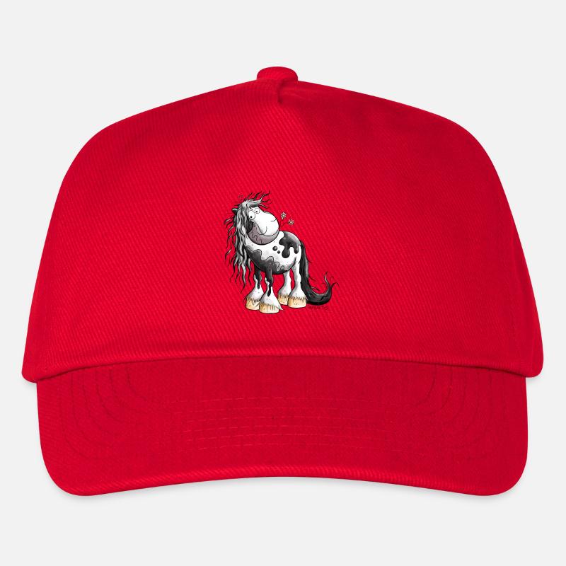 Lustiger Irish Tinker Schecke Pferd Pferde - Kinder Basecap - Rot