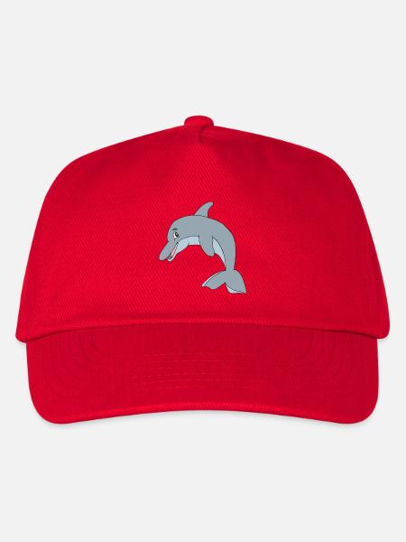 delphin - Kinder Basecap - Rot
