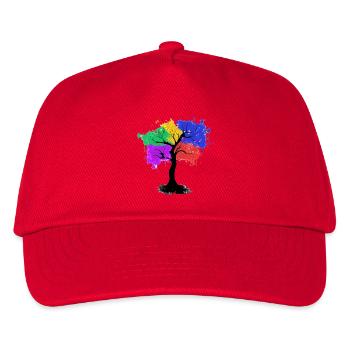 Farbbaum - Kinder Basecap - Rot - Vorne