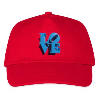 AMOUR 3D Cyan - Casquette de baseball Enfant - rouge - Devant