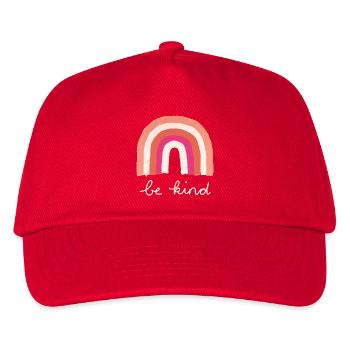 Be Kind Rainbow - Kids’ Baseball Cap - red - Front