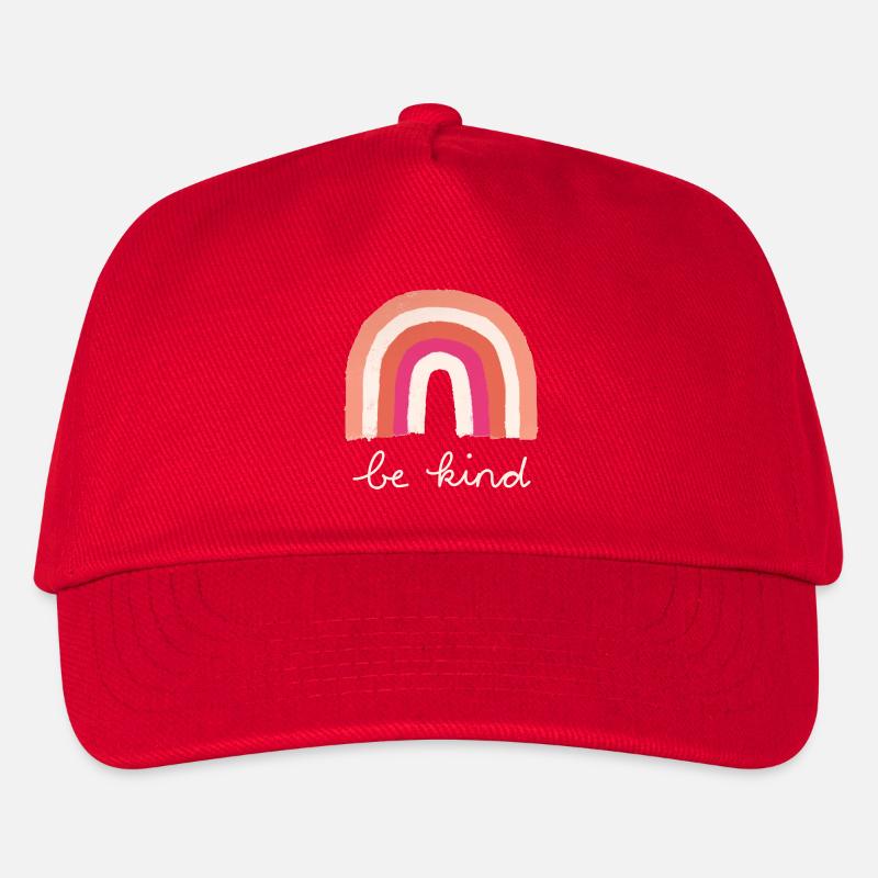 Be Kind Rainbow - Kinder Basecap - Rot