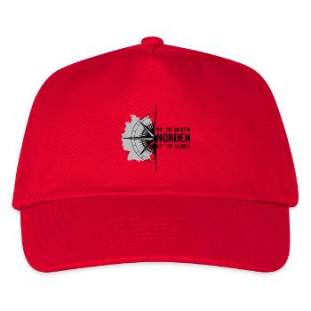 Koordinaten Norden - Kinder Basecap - Rot - Vorne