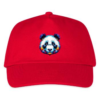 Panda - Kinder Basecap - Rot - Vorne